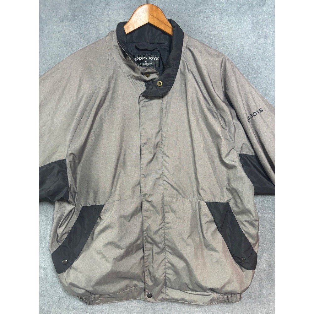 FootJoy Dry Joys XL Black Gray Windbreaker Rain Golf Jacket